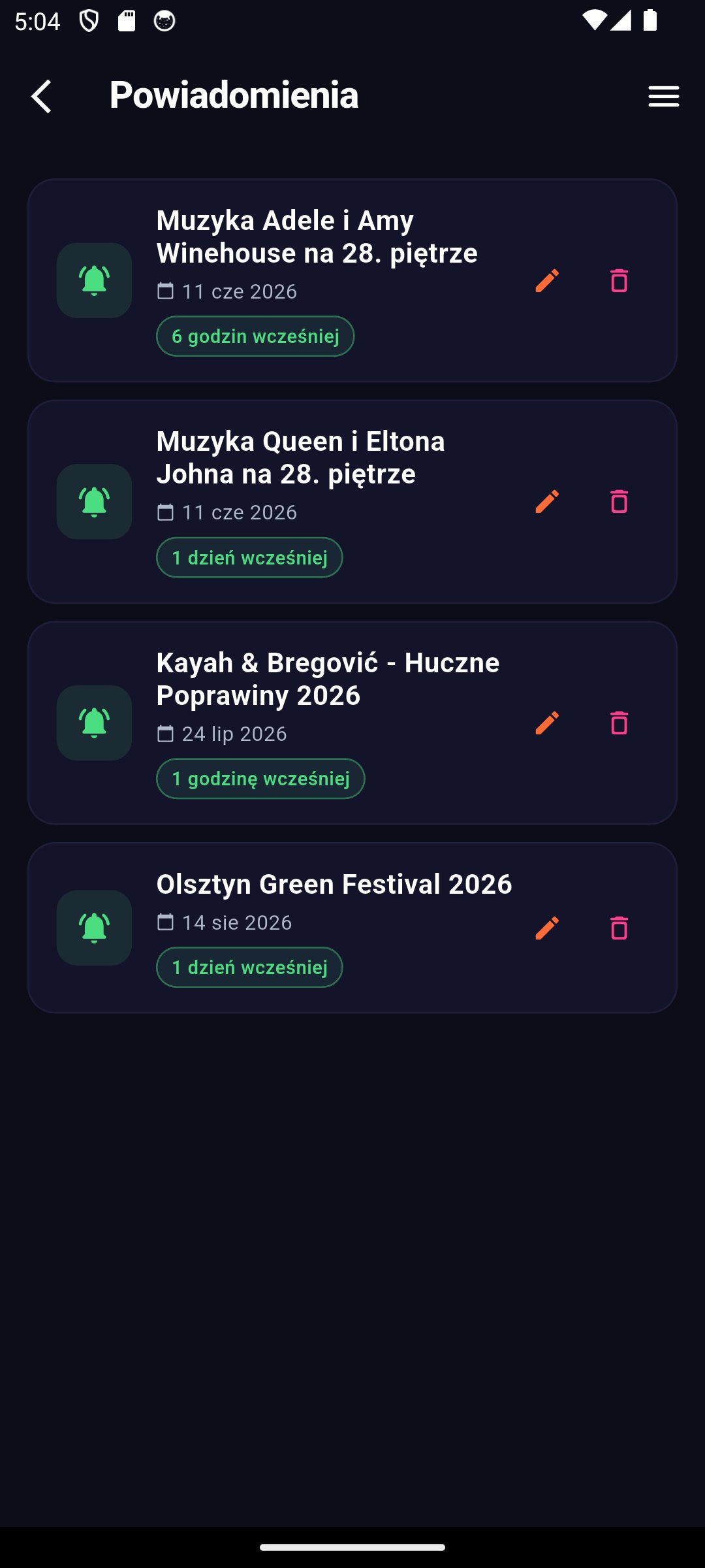 Powiadomienia i przypomnienia
